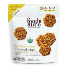 Load image into Gallery viewer, Foods Alive - Lemony Lemon Sprouted Crisps